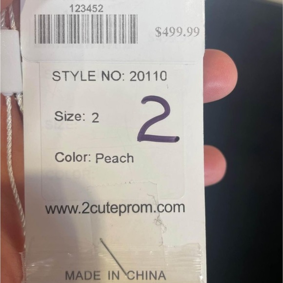 Light pink beaded prom dress - Picture 4 of 4